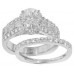 3.01 CT Women's Round Cut Diamond Engagement Ring 14K
